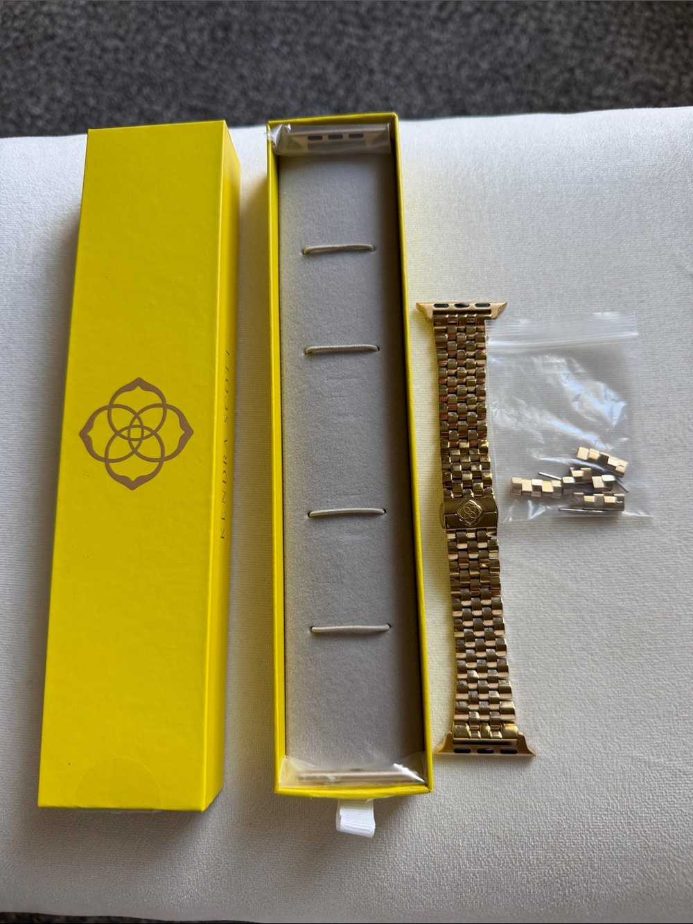 Alex 5 Link Watch Band in Gold Tone Stainless Steel
